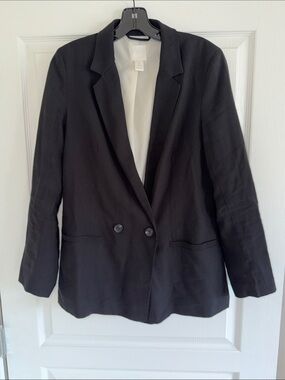 H&M Black Double-Button Women's Blazer